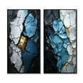 thumbnail image 2 of Designart "Turquoise Tranquility Marble Art in Turquoise, White, and Gold I" Abstract Painting Framed Wall Art Set Of 2 - Modern Gold Framed Wall Art Set Of 2, 2 of 6