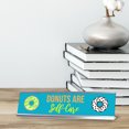 thumbnail image 3 of Donuts Are Self-Care, Blue Silver Frame, Desk Sign (2x8"), 3 of 3