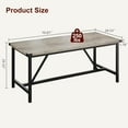 thumbnail image 2 of CABIHOME Rectangle Dining Table for 6-8 People, 70.87" Heavy Duty  Wood Kitchen Table for Dining Room, Large Spaces, Dinner Table, Easy Assembly, Durable Frame, Retro Gray, 2 of 14