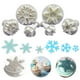thumbnail image 2 of Piezas Cortadores de Galletas Fondant Copos de Nieve Cortador de Galletas Sello Eyector Juego de Decoración de Pasteles para Pasteles Galletas Chocolate Jalea, Blanco, 2 of 8