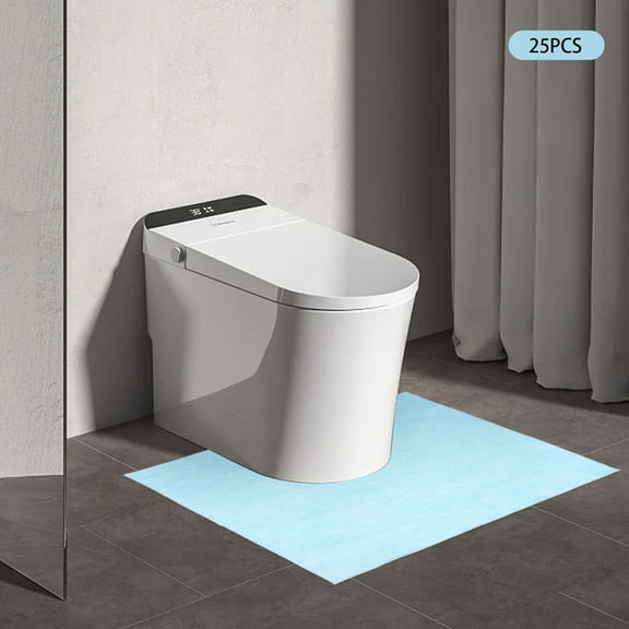 25 Pcs Disposable Toilet Mat Non-slip U-shaped Toilet Training Rug Household Waterproof Mat