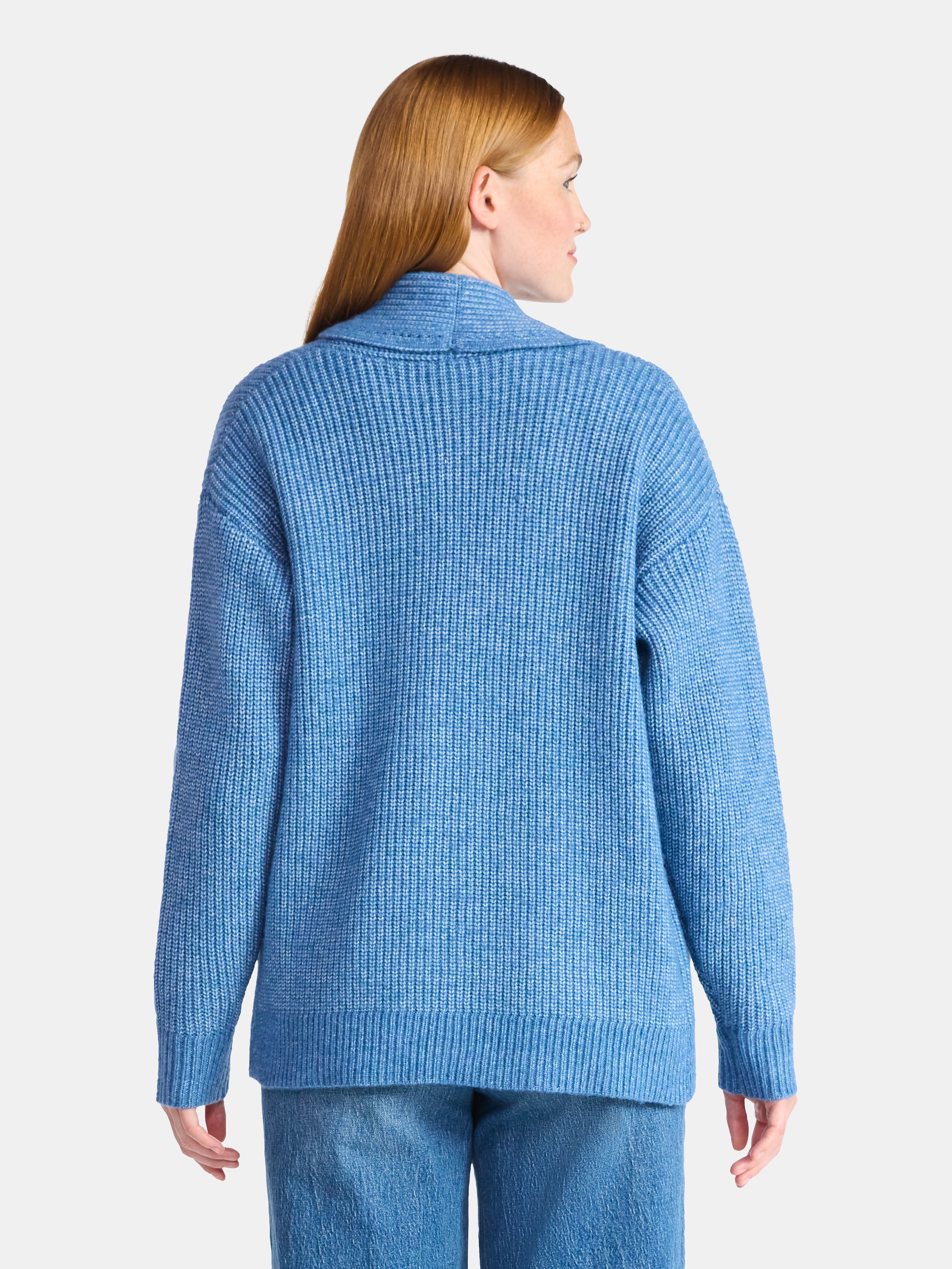 Time and Tru Women's Fuzzy Cardigan Sweater, Lightweight, Sizes XS-XXXL
