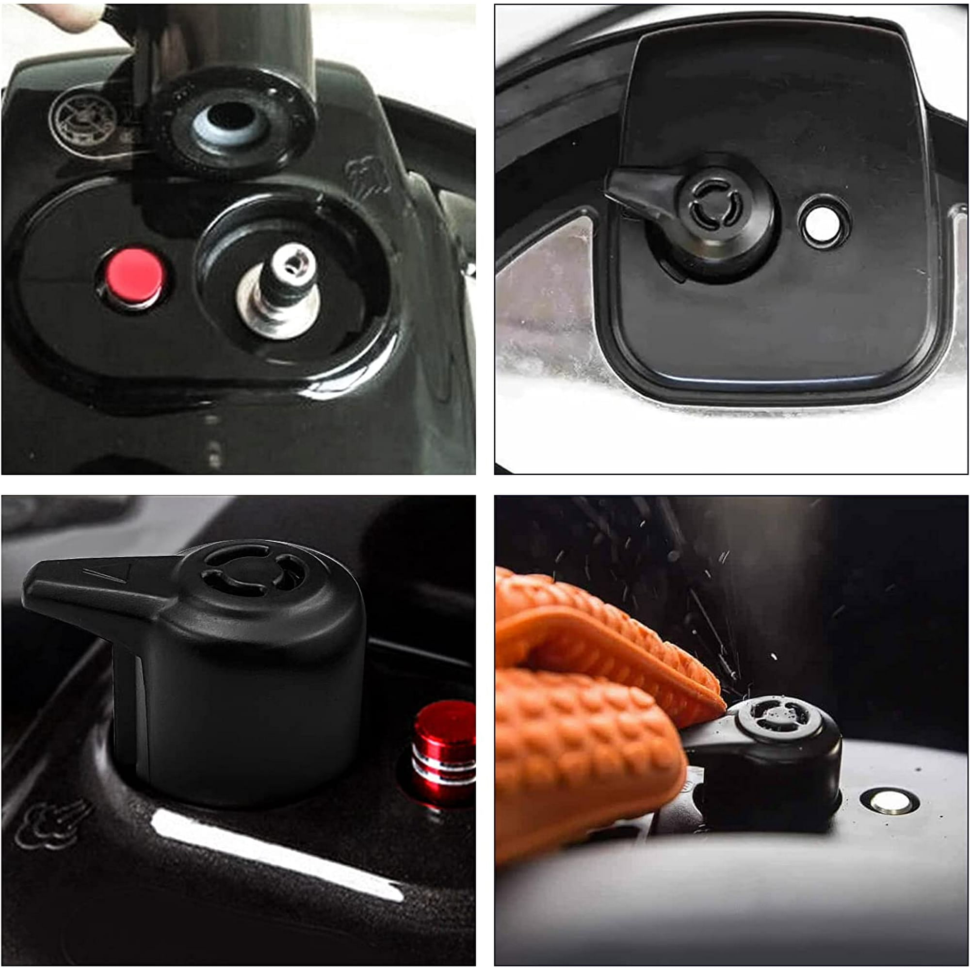 Queto 7pcs Steam Release Float Valve Replacement Kit Universal Electric Pressure Valve For Instant Pot 3 5 6 Qt Steam Release Handle Seal Ring Anti Bl