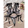 thumbnail image 3 of Traje sexy de chica seductora de malla transparente con bordado de mariposa, 3 of 6