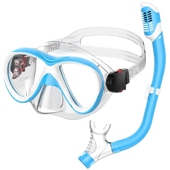 Set de Snorkel Jwintee para Niños con Sistema Dry Top para Buceo, Edad 5-15