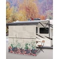 thumbnail image 5 of 4th of July RV Awning Sun Shade Screen 9'X7' Roses Mesh Sunscreen Star Stripes Leaves Beige Awning Shade Screen with Zipper UV Blocker Completed Kits Outdoor Canopy for RV Motorhome Camper Travel, 5 of 7