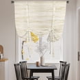 thumbnail image 3 of Beige Abstract Art Tie Up Curtains 45 Inches Long, Kitchen Window Curtains Over Sink, Pure Vintage Art Small Window Curtains Shade Balloon Curtains Valances for Bedroom/Cafe 34"x45", 3 of 8
