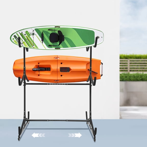 Freestanding Kayak Storage Rack, 3 Tier Kayak Stand, Heavy Duty Kayak Storage Stand