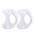 thumbnail image 1 of 2pcs Toe Separators Overlapping Toe Straighteners Relieve Spacer Overlapping Toe Separator Portable Foot Spacers, White, L, 1 of 9