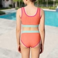 thumbnail image 6 of ATOGUTA Girls' Swimsuit High Waist Athletic Bathing Suit Cute Classic Bikinis Set Kids Swim Suits Size 7-16, Orange, 6 of 6