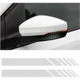thumbnail image 1 of Yazoeia 2PCS Car Rear View Mirror Stickers, Waterproof Auto Side Rearview Mirrors Decal Stripes, Universal Anti-Collision Striped Automotive Warning Stripes for Most Vehicles (White) CJC912-114728, 1 of 6