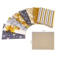 thumbnail image 5 of Soimoi 8 Pc Fat Quarter Bundle,Fern FloralPrint 18"x 22"DIY Patchwork-100% CottonPre-Cut Quilting Fabric Grey & Mustard, 5 of 7