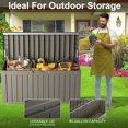 thumbnail image 4 of Deck Box,80 Gallon Weatherproof Deck Box Patio Garden Pool Storage Organizer Large Outdoor Container, 4 of 15