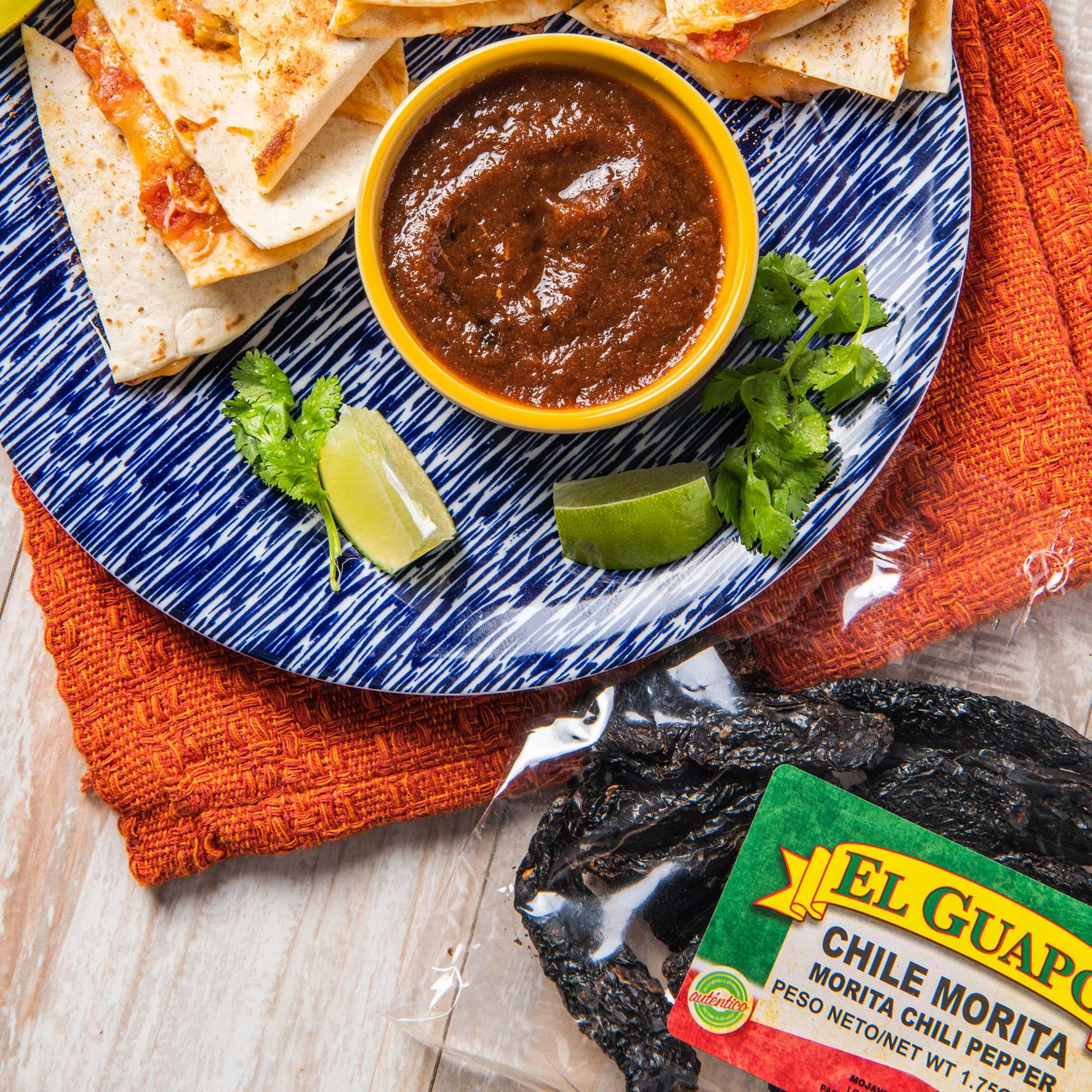 (4 pack) El Guapo No Artificial Flavors Whole Morita Chili Pods, 1.75 oz Bag