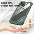 thumbnail image 2 of ELEHOLD Rugged Clear Case for iPhone 15 Plus Hybrid Hard PC Crystal Clear Back+Soft TPU Shockproof Design Slim Lightweight iPhone 15 Plus Case Support Wireless Charging - Armygreen, 2 of 8