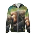 thumbnail image 1 of Cauagu Daisy Sleeping Sloth for Sun Protection Hoodie for Men and Women, Long Sleeve Rash Guard Fishing Running Quick Dry Lightweigh-Medium, 1 of 7