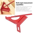 thumbnail image 3 of 3D Multi Angle Measuring Square Ruler, Semi Circular Pointer Angle Square, Aluminum Alloy Woodworking Squaring Protractor, Miter Ruler for Engineering, 3 of 7