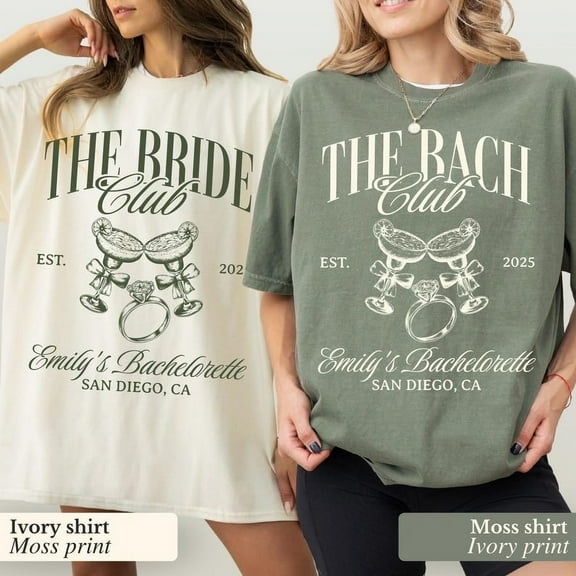 The Bach Club Bachelorette Shirt, Bachelorette Party Shirt, Luxury Bach Gift, Wedding Shirt, Bridal Cocktail Party Tee