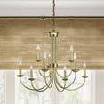 thumbnail image 2 of 42687-02 Livex Lighting Estate - 9 Light Chandelier in Farmhouse Style - 30 Inches wide by 27 Inches high-Polished Brass Finish    -Traditional, 2 of 8