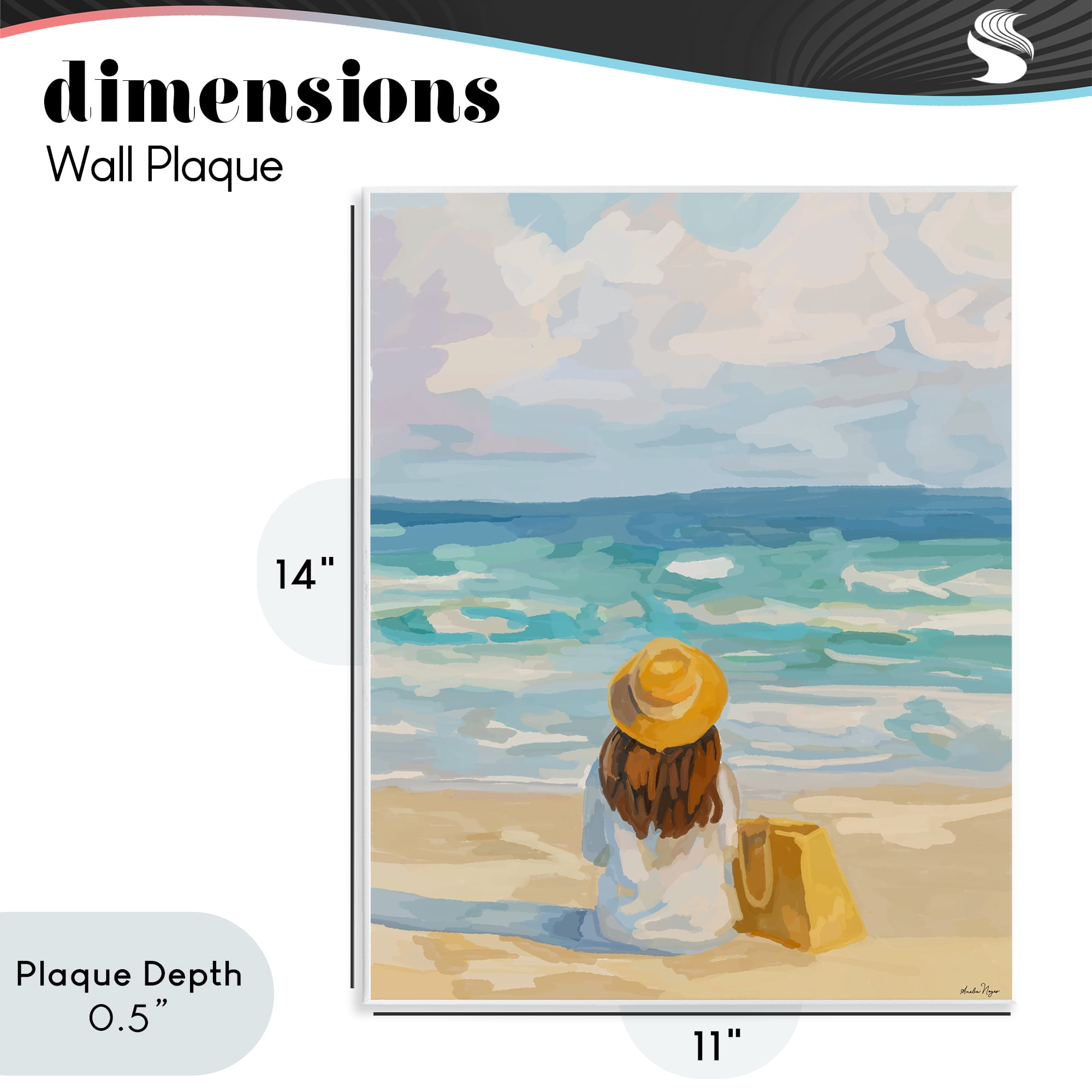 Stupell Industries Peaceful At The Beach Wall Plaque Art, design by Amelia Noyes