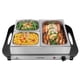 thumbnail image 1 of Chefman Servidor de buffet el&eacute;ctrico + bandeja de calentamiento con temperatura ajustable y 3 platos de rozadura, plato caliente perfecto para d&iacute;a festivo, catering, fiestas, eve, 1 of 8