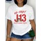 thumbnail image 2 of Camisetas divertidas para mujer, con estampado de animales, manga corta, cuello redondo, para verano, casual, holgadas, ligeras1pc Delta Sigma Theta J13 Letter Print T-Shirt, 100% Polyester Knit Fab, 2 of 8
