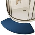 thumbnail image 5 of Tripumer 2 Pcs Curved Bath Rug Bath Mat Bathroom Rugs Toilet Mats for Corner Bath Tub Quadrant Shower Stall Navy Blue, 5 of 7