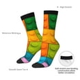 thumbnail image 4 of Cauagu Colorful Building Blocks Print Crew Socks for Women and Men,Adult Athletic Running Socks 1-Pair Sports Socks Work Gear Socks with Moisture Wicking, 4 of 6
