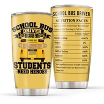 School Bus Driver Gifts Tumbler Cup with Lid and Straw School Bus Driver Appreciation Birthday Gifts 20 oz Double Wall Vacuum Insulated Stainless Steel Travel Coffee Tumbler Mug