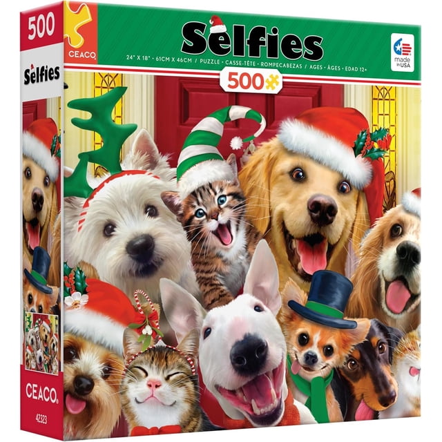 Rompecabezas Ceaco Howard Robinson Selfies Perros de Vacaciones 500 piezas