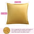 thumbnail image 6 of PiccoCasa 2Pcs 16"x16" Decorative Velvet Throw Pillow Covers Soft Square Cushion Covers Gold, 6 of 7
