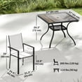 thumbnail image 3 of Outsunny 5 Piece Patio Dining Set, Dining Table and 4 Stackable Chairs, 3 of 10