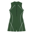 thumbnail image 5 of Alvivi Women Sleeveless Zip Up One Piece Boyleg Swimsuits Surfing Rash Guard Wetsuits Dark Green S, 5 of 7