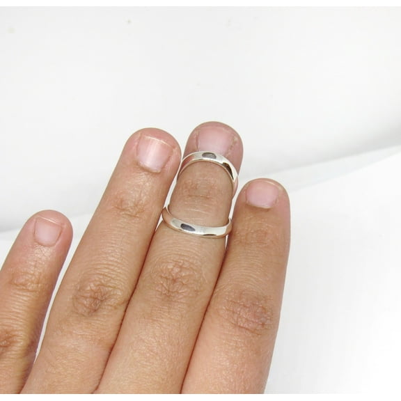 SS DESIGNS Solid Sterling Silver Swan Ring Splint • Swan Neck Splint for DIP Joint • RA Dip Rheumatoid Arthritis Splint • Arthritis Ring