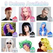 ikzee Coloring Hair Wax, White - Hair Styling Clay Washable - Temporary Hair Dye - Hair Color Wax For Women Men Kids Party Cosplay