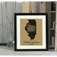 thumbnail image 1 of Darling Souvenir Home Sweet Home Burlap Print Wall Decor Illinois Map Personalized Housewarming Gift-Burlap Print Only(11 x 14 Inches), 1 of 1