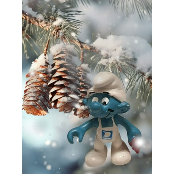 The Smurfs PVC Figure Ornament Figurine Holiday Charm Smurf 2” Gift