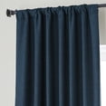 thumbnail image 4 of Signature Voyager Blue Faux Linen Blackout Curtain (1 Panel), Voyager Blue, 50W X 120L, 4 of 6
