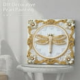thumbnail image 3 of DIY Pearl Painting with Frame - Creative Design, DIY Self-Adhesive, Healing, Stress-Relieving Home Wall Decoration with Frame and Tools (White Canvas)-Dragonfly, 3 of 8