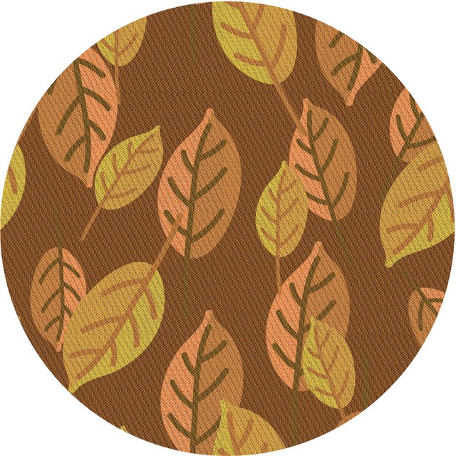 Ahgly Company Indoor Round Patterned Mahogany Brown Area Rugs, 3' Round