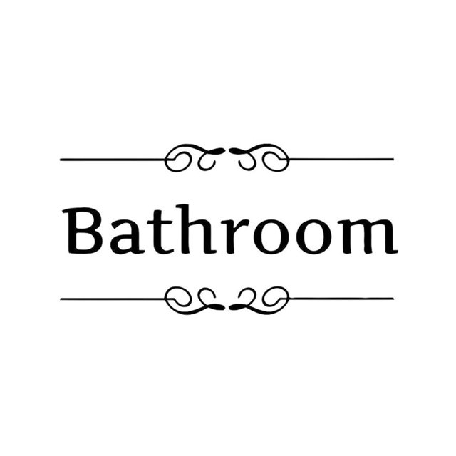 Etiqueta de la pared Etiqueta C Reative Decoración del hogar Baño Extraíble Puerta linda Wmkox8yii fhajkh3422