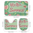 thumbnail image 3 of Hello Summer with Watermelon And Ice Cream Shower Curtain Sets with Rugs 4 Piece Bathroom Sets with Curtain Rug Toilet Cover And U Shaped Mat Seasonal Farmhouse Waterproof Shower Curtain, 3 of 8
