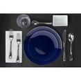 thumbnail image 2 of Trendables™ 60 Pack Combo Premium Disposable Plastic Dinner Set - Navy With Silver Rim, 2 of 6