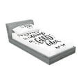 thumbnail image 2 of Ambesonne Saying Fitted Sheet & Pillow Sham Set, Nap is Always an Idea, Twin, Black and White, 2 of 2