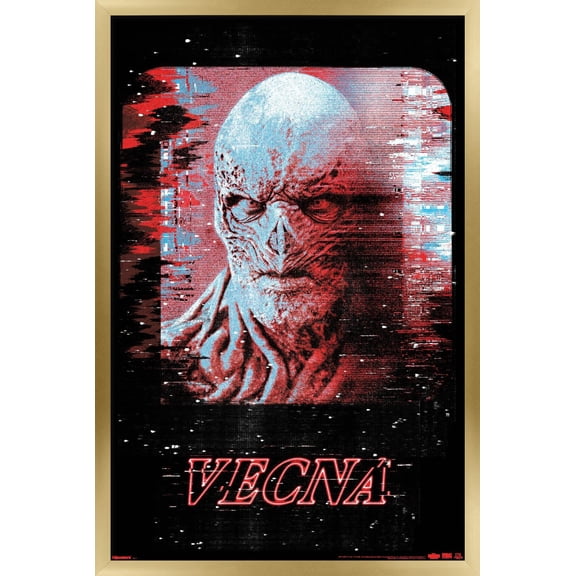 Netflix Stranger Things: Season 5 (2025) - Vecna Glitch Wall Poster, 14.725" x 22.375" Framed
