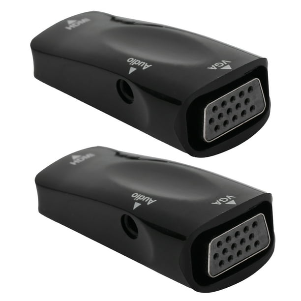 Adaptador de video, 2 piezas Convertidor de video 1080P HDMI hembra a VGA Convertidor hembra Cable adaptador de video optimizado para la excelencia