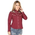 thumbnail image 2 of Womens Wine Long Sleeve Western Shirt 42965, 2 of 2