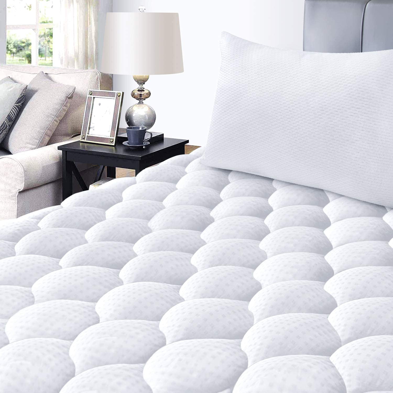 Leafbay Full Mattress Pad, Cotton Quilted Fitted Cooling Mattress