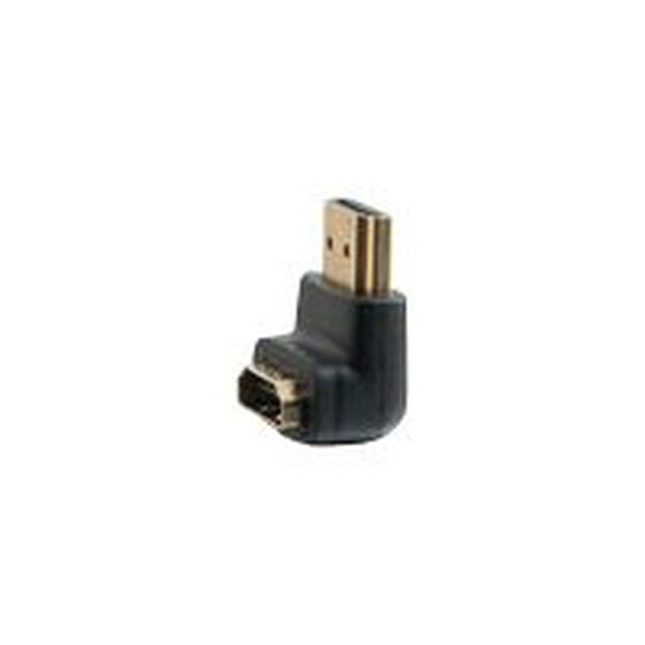 C2G HDMI Adaptateur vers HDMI - 90 Down - Mâle vers Femelle - Adaptateur HDMI - Mâle vers HDMI Femelle - Noir - Connecteur 90