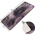 thumbnail image 2 of SKYSONIC 2X6 Feet Purple Flower Marble Texture Runner Rug with Rubber Backing, Abstract Golden Lines Non Slip Entryway Rug Runner Washable Soft Area Rug Carpet for Hallway Bedroom Kitchen Decor, 2 of 6
